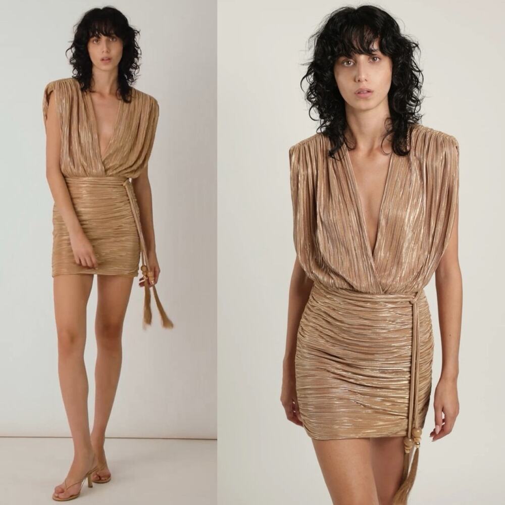 NWT NEW Sabina Musayev Blake Mini Dress in Pecan